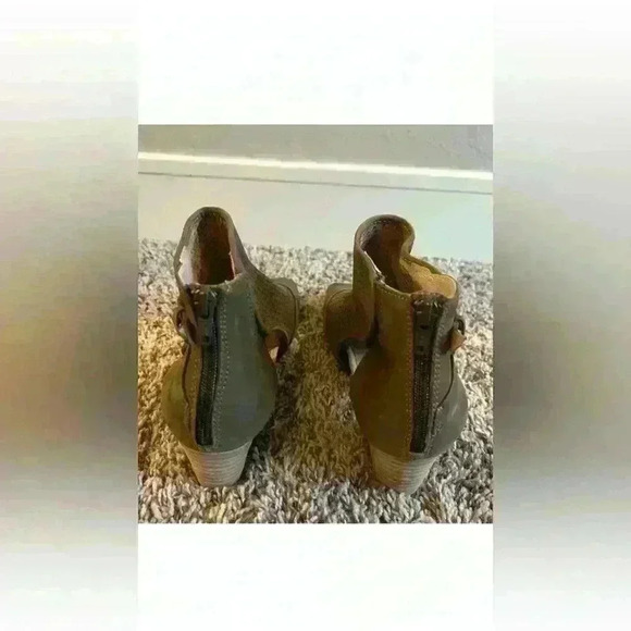 EARTH open-toe shootie brown leather ankle bootie sixe 9w - Picture 2 of 10